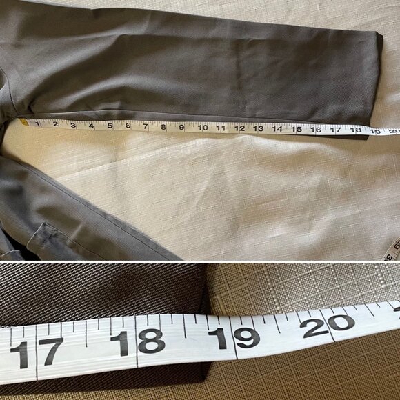 Casual Oversized Long Taupe Gray Blazer Womens sz XL Long Sleeve Open Front - Picture 11 of 11